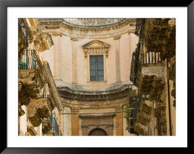Baroque Details Of The Palazzo Villadorata, Palazzo Nicolaci, Noto, Sicily, Italy by Walter Bibikow Pricing Limited Edition Print image