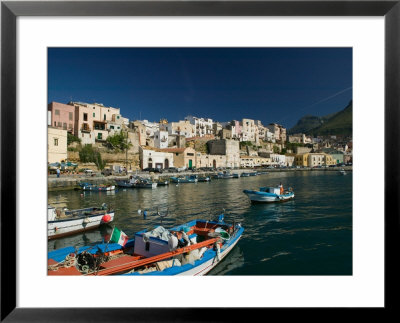 Town View From Port, Castellamare Del Golfo, Scopello, Sicily, Italy by Walter Bibikow Pricing Limited Edition Print image