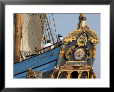 Carved Stern Of Tall Ship The Kalmar Nyckel, Chesapeake Bay, Maryland, Usa by Scott T. Smith Pricing Limited Edition Print image