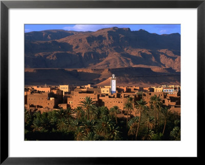 Village Of Tinerhir On Banks Of River Todra, Todra Gorge, Morocco by John Elk Iii Pricing Limited Edition Print image