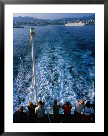 Passengers On Deck Of Ferry Travelling From Sardinia To Genova, Sardinia, Italy by Dallas Stribley Pricing Limited Edition Print image