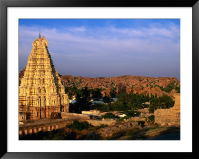 Overhead Of Virupaksha Temple, Hampi Bazaar And Surrounding Hills From Hemakuta Hill, Hampi, India by Peter Ptschelinzew Pricing Limited Edition Print image