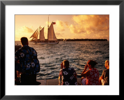 People Looking At Harbour From Mallory Square At Sunset, Key West, Usa by Witold Skrypczak Pricing Limited Edition Print image