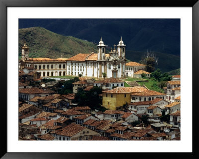 Overhead Of Town And Cathedral, Ouro Preto, Brazil by Jane Sweeney Pricing Limited Edition Print image