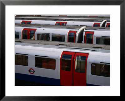 Tube Trains, London, United Kingdom by Charlotte Hindle Pricing Limited Edition Print image