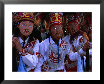 Costumed Dancers At The Fiesta De La Virgen Del Carmen, Pisac, Cuzco, Peru by Grant Dixon Pricing Limited Edition Print image