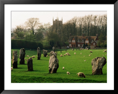 Section Of 5500 Year Old Stonecircle Enclosing Village, Avebury, United Kingdom by Anders Blomqvist Pricing Limited Edition Print image