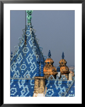 Zsolnay Tiles On The Roof Of The Geological Institute Of Budapest, Budapest, Hungary by David Greedy Pricing Limited Edition Print image