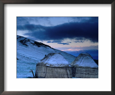 Yurts At Dawn, Kyrgyzstan by Anthony Plummer Pricing Limited Edition Print image