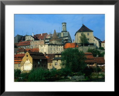 Town Hall Tower On Skyline Of Townscape, Bystrzyca Klodzka, Poland by Krzysztof Dydynski Pricing Limited Edition Print image