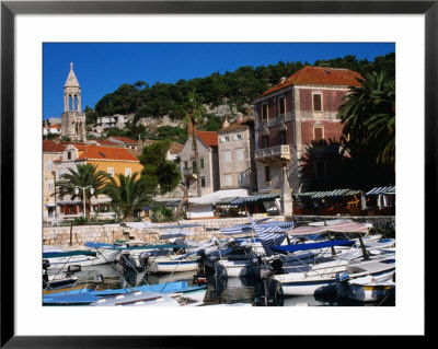 Boats In Harbour, Hvar, Croatia by Wayne Walton Pricing Limited Edition Print image