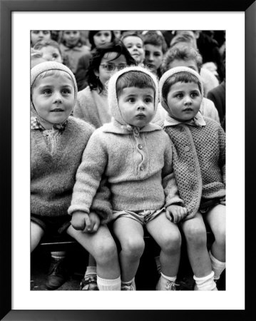 Children Watching Story Of St. George And The Dragon At The Puppet Theater In The Tuileries by Alfred Eisenstaedt Pricing Limited Edition Print image