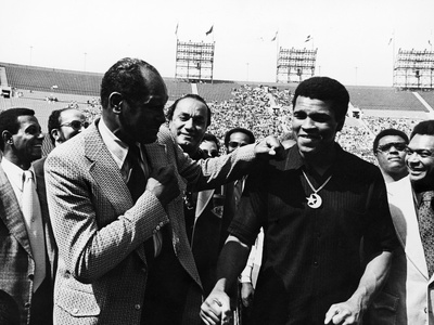 Muhammad Ali And Tom Bradley At The Grambling College Vs. Morgan State University, 1973 by Guy Crowder Pricing Limited Edition Print image