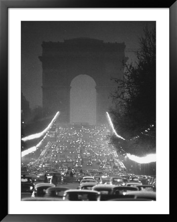 Evening Traffic On The Champs Elysees by Ralph Crane Pricing Limited Edition Print image