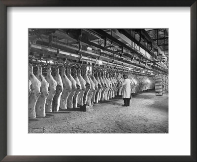 Rows Of Meat In Storage At Bronx Warehouse by Herbert Gehr Pricing Limited Edition Print image