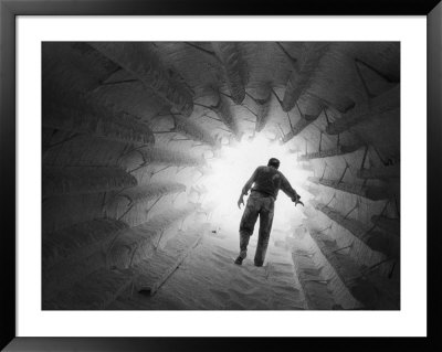 Monsanto Inspector Groping His Way Through Calciner, Type Of Furnace by W. Eugene Smith Pricing Limited Edition Print image