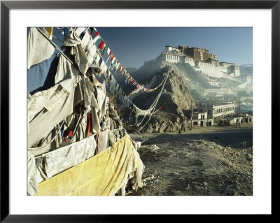Prayer Flags Wave Outside The Potala, Former Abode Of The Dalai Lama by Gordon Wiltsie Pricing Limited Edition Print image