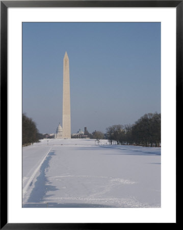 Washington Monument In The Snow After The Blizzard Of 1996 by Stacy Gold Pricing Limited Edition Print image