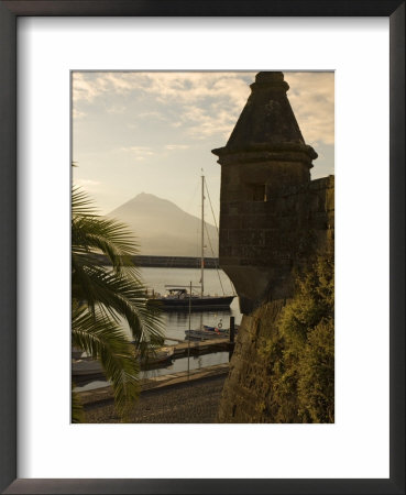 Harbour With Volcanic Island Of Pico Beyond, Horta, Faial Island, Azores, Portugal by Alan Copson Pricing Limited Edition Print image