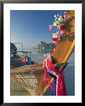 Traditional Longtail Boat, Ao Lo Dalam, Ko Phi Phi, Thailand by Alan Copson Pricing Limited Edition Print image
