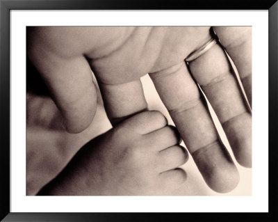 Baby's Hand Grasping Father's Finger by Andrew Holden Pricing Limited Edition Print image