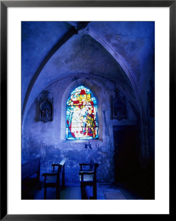 Jean D'arc Stained Glass In Church, France by Bruce Clarke Pricing Limited Edition Print image