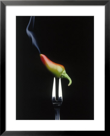 Steaming Chili Pepper On Fork by Howard Sokol Pricing Limited Edition Print image