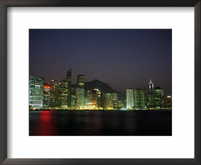 Harbor & Skyline At Night, Hong Kong by David Ball Pricing Limited Edition Print image