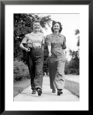 Women Going Off To Work In Wartime by Ewing Galloway Pricing Limited Edition Print image