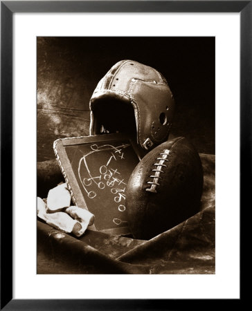Close-Up Of Old Football Equipment by William Swartz Pricing Limited Edition Print image