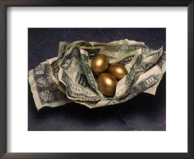 Golden Eggs Wrapped In Us Currency by Paul Katz Pricing Limited Edition Print image