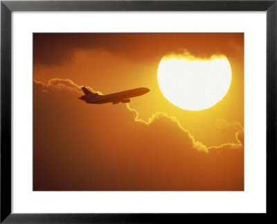 Airplane Ascending Before The Sun by Jay Vergenz Pricing Limited Edition Print image