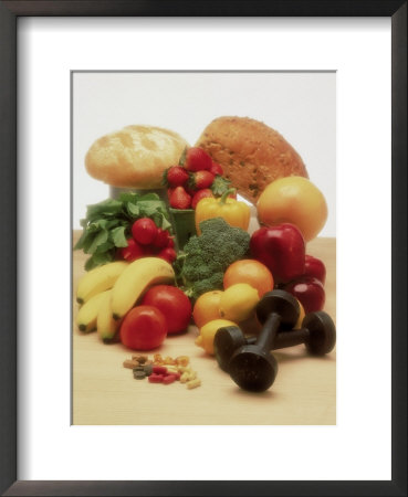 Weights, Vitamins, Healthy Foods by Derek Cole Pricing Limited Edition Print image