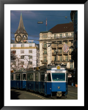 Streetcar, Zurich, Switzerland by Walter Bibikow Pricing Limited Edition Print image