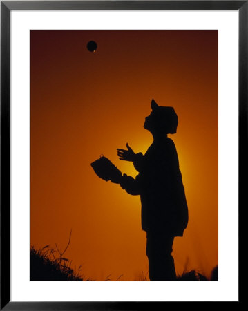 Silhouette Of Boy Throwing Baseball by Jerry Koontz Pricing Limited Edition Print image