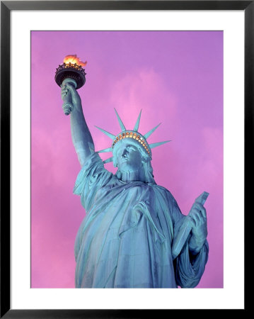 Statue Of Liberty With Purple Sky, Nyc by Rudi Von Briel Pricing Limited Edition Print image