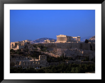 Parthenon From Filopapou At Dusk, Athens, Greece by Walter Bibikow Pricing Limited Edition Print image