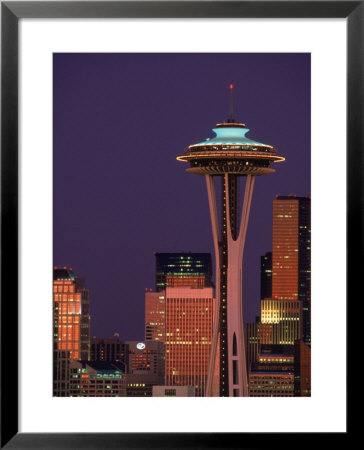 Space Needle And Seattle Skyline, Washington by Jim Corwin Pricing Limited Edition Print image