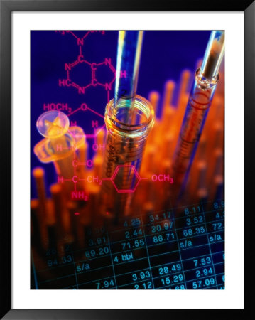 Pipettes, Molecular Chart, And Chemical Graphs by Gary Conner Pricing Limited Edition Print image