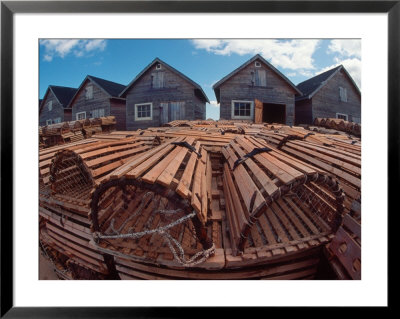 Fishing Huts & Lobster Pots, Pei, Canada by Pat Canova Pricing Limited Edition Print image