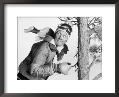 Skier Running Into Tree by Howard Sokol Pricing Limited Edition Print image