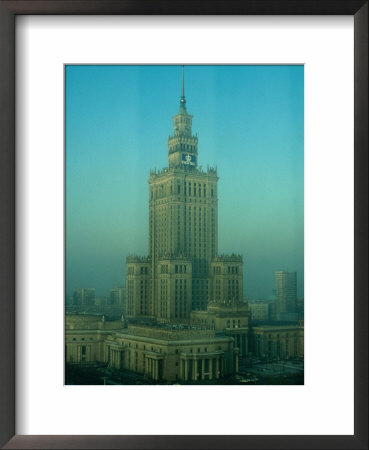 Palace Of Science And Culture In Haze, Warsaw, Poland by Krzysztof Dydynski Pricing Limited Edition Print image
