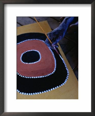 Aboriginal Artist Painting, Kimberley, Western Australia, Australia by Richard I'anson Pricing Limited Edition Print image