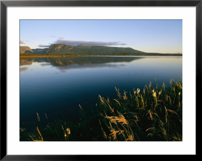 Scenic View Of A Large Pond And Hills At Twilight by Michael S. Lewis Pricing Limited Edition Print image