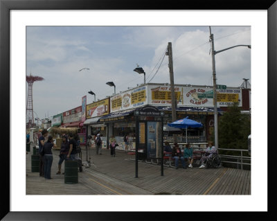 Boardwalk At Coney Island On A Cloudy Day, Brooklyn, New York by Todd Gipstein Pricing Limited Edition Print image