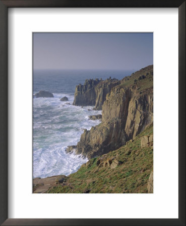 The Coastline At Lands End, Cornwall, England, Uk, Europe by John Miller Pricing Limited Edition Print image