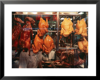 Cooked Peking Duck Displayed In Restaurant Window, Hong Kong, China, Asia by Amanda Hall Pricing Limited Edition Print image