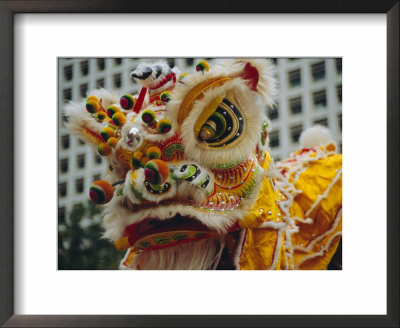 Costume Head, Lion Dance, Hong Kong, China by Fraser Hall Pricing Limited Edition Print image