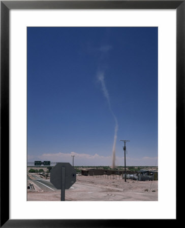 Mini Twister (Dust Devil) Forms Above Town, San Pedro De Atacama, Chile, South America by Aaron Mccoy Pricing Limited Edition Print image