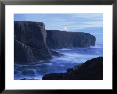 Eshaness Basalt Cliffs At Dusk, Eshaness, Northmavine, Shetland Islands, Scotland by Patrick Dieudonne Pricing Limited Edition Print image